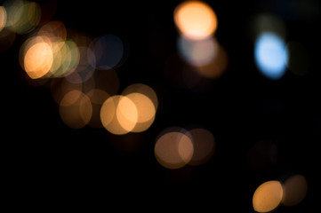 beautiful bokeh lighting in urban city