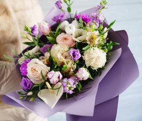 nice bouquet in the hands