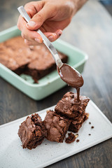 brownie with hazelnuts