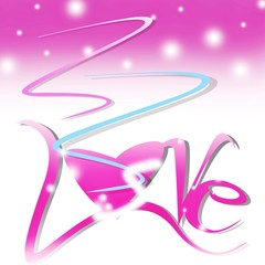 Card love valentine pink soft light effect