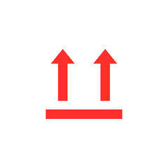 arrow up, packaging box symbol 