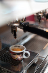 black coffee on coffee maker