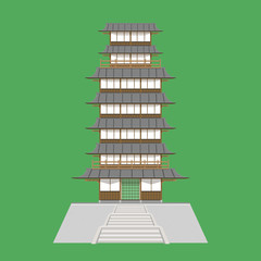 japanese tower vector illustration eps10