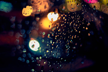 Abstract circular bokeh background of night light