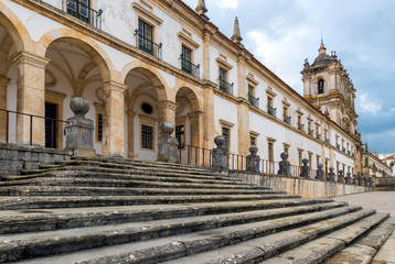 Obraz premium ALCOBACA, PORTUGAL - NOVEMBER 20, 2018: The Alcobaça Monastery is a Roman Catholic church located in the town of Alcobaça,The church and monastery were the first Gothic buildings in Portugal,