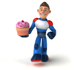 Super modern superhero - 3D Illustration