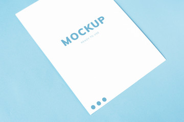 Document mockup on a plain background