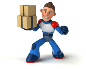Super modern superhero - 3D Illustration