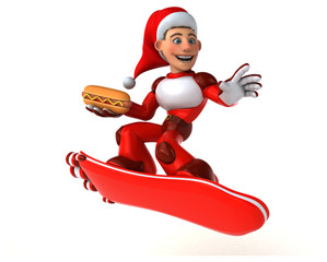 Fun Super Santa Claus - 3D Illustration