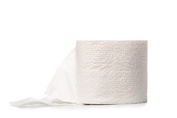 Roll Of Toilet Paper Isolated On White Background