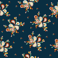 Fototapeta na wymiar petals retro pattern abstract illustration