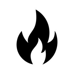 Fire icon isolated on white background