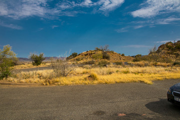 Gariep dam on the Orange River in South Africa, the largest dam in South Africa