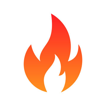Fire icon isolated on white background