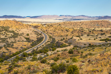 Gariep dam on the Orange River in South Africa, the largest dam in South Africa
