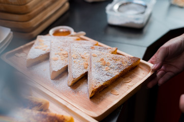 sweet homemade french toast is tasty