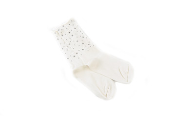 Socks with pattern. Women's socks isolated on white background