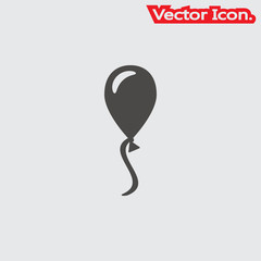 Balloon icon isolated sign symbol and flat style for app, web and digital design. Vector illustration.