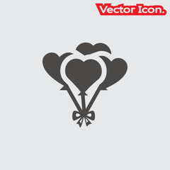 Balloon icon isolated sign symbol and flat style for app, web and digital design. Vector illustration.