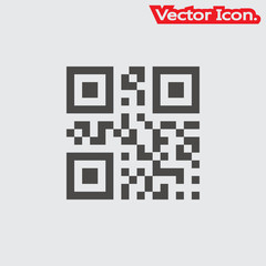 Barcode icon isolated sign symbol and flat style for app, web and digital design. Vector illustration.