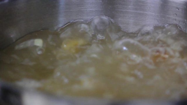 boiling for asure, traditional puding in Turkey