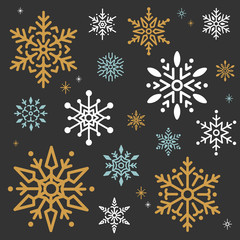 Naklejka na ściany i meble Snowflake Christmas design background vector