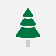 Christmas tree icon decoration vector