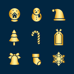 Christmas holiday symbols vector set