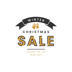 Christmas sale promotion badge vector