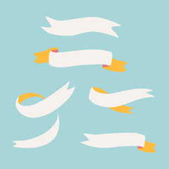 Set of blank ribbons vector