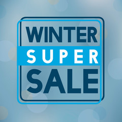 Fototapeta premium Winter super sale badge vector