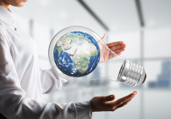 Innovations for the world protection concept.