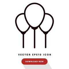 Balloons black friday vector icon