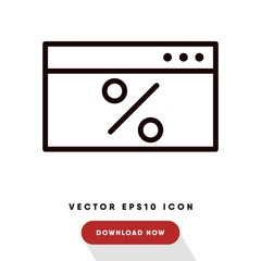 Percentage black friday vector icon
