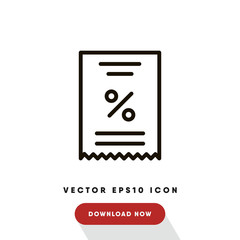 Invoice cyber monday vector icon