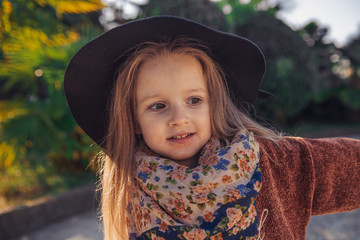 portrait of girl in a hat