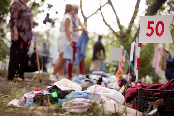 sale at the fair in the park