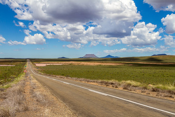 The arid landscape of the Karoo National Park in South Africa.