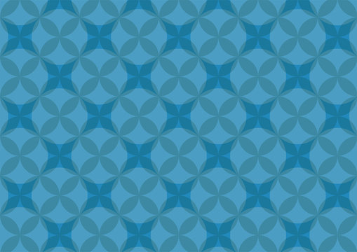 Abstract Circles Blue Pattern Background