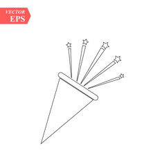 celebrate horn loud new year trumpet icon on white background eps10