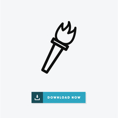 Torch vector icon