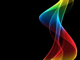 Abstract multicolored light waves background
