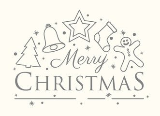 Christmas background with wishes and decorations. Vector.