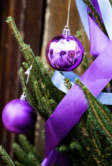 Christmas decoration in a market