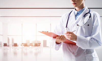 Medical industry concept by means of successful doctor
