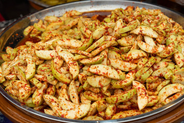 Pickles fruit In the market