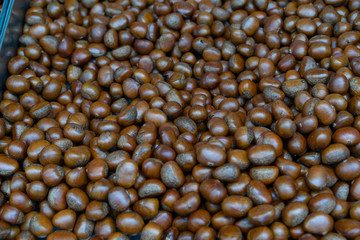 Chestnuts In the market