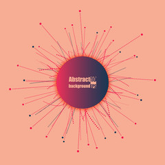 Abstract faceted element cracked into multiple fragments. Explosion effect. Eps10 Vector illustration.