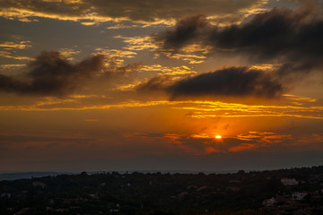 Pretoria, the capitol of South Africa, as viewed from the Klapperkop hill overlooking the city.