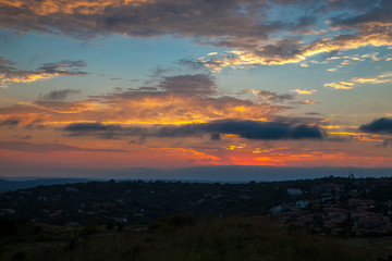 Pretoria, the capitol of South Africa, as viewed from the Klapperkop hill overlooking the city.
